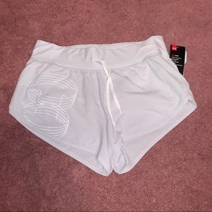 Under Armor white athletic shorts